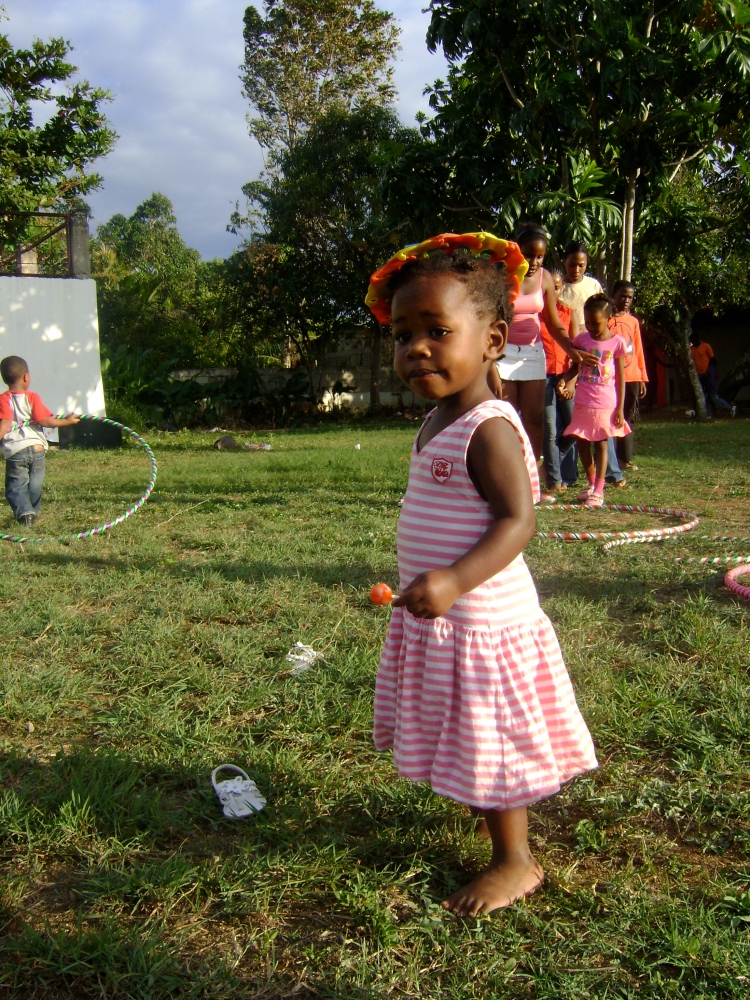 A Jamaican baby girl at the kid's fair we played at